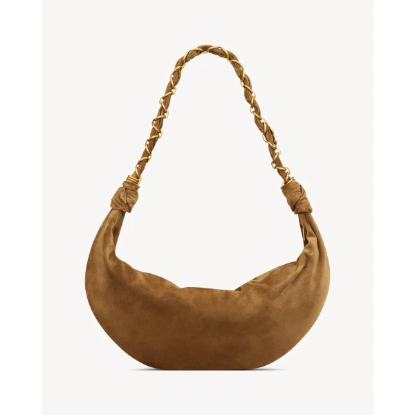 Saint Laurent AMALIA hobo in suede, view 3