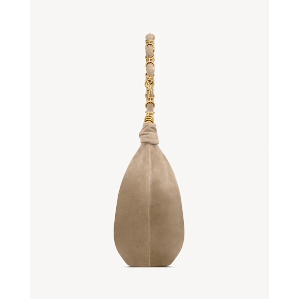 Saint Laurent AMALIA hobo in suede, view 4