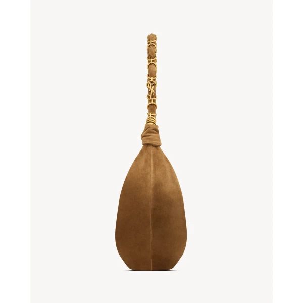 Saint Laurent AMALIA hobo in suede, view 4