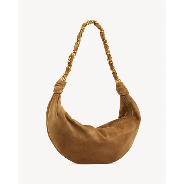 Saint Laurent AMALIA hobo in suede, view 5
