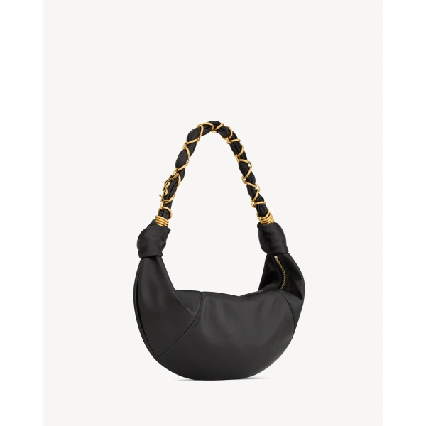 Saint Laurent AMALIA small hobo in lambskin, view 4