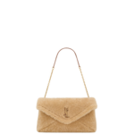 Saint Laurent CASSANDRE large pouch on chain in shearling designed in Paris