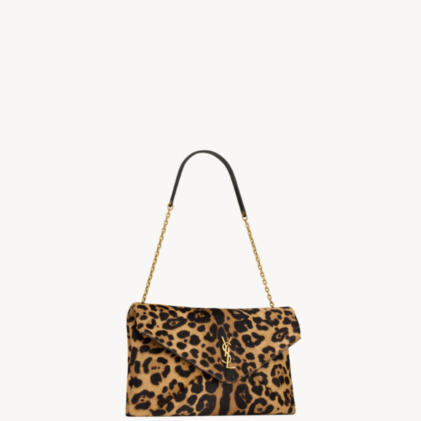 Saint Laurent CASSANDRE pouch on chain in pony hair leather designed in Paris