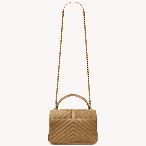 Saint Laurent COLLEGE MEDIUM IN QUILTED SUEDE designed in Paris