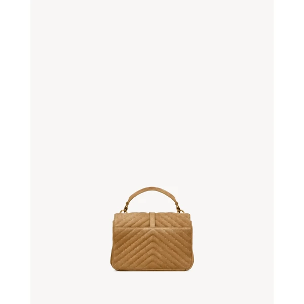 Saint Laurent COLLEGE MEDIUM IN QUILTED SUEDE, view 3
