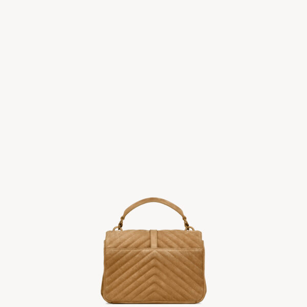 Saint Laurent COLLEGE MEDIUM IN QUILTED SUEDE designed in Paris