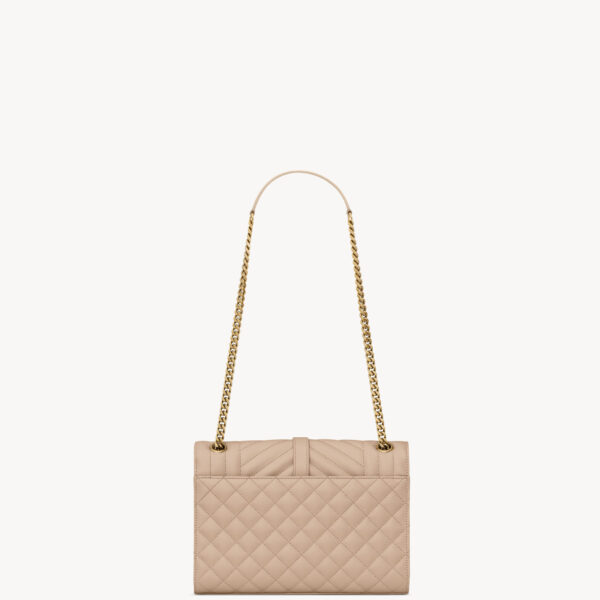 Saint Laurent ENVELOPE MEDIUM IN QUILTED GRAIN DE POUDRE EMBOSSED LEATHER designed in Paris