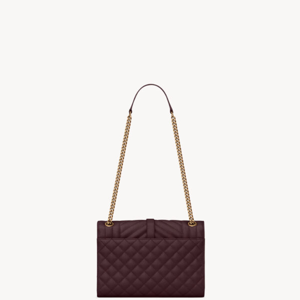Saint Laurent ENVELOPE medium in grain de poudre leather designed in Paris