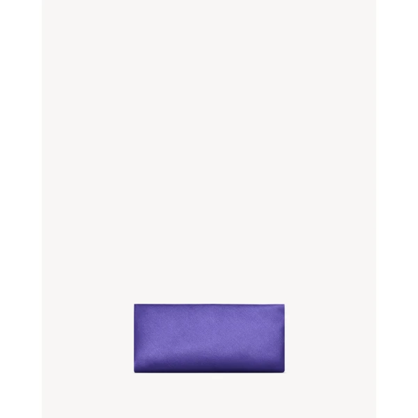 Saint Laurent EVENING soft clutch in satin, view 2