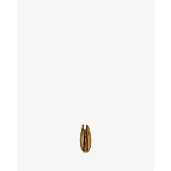Saint Laurent EVENING soft clutch in satin, view 2
