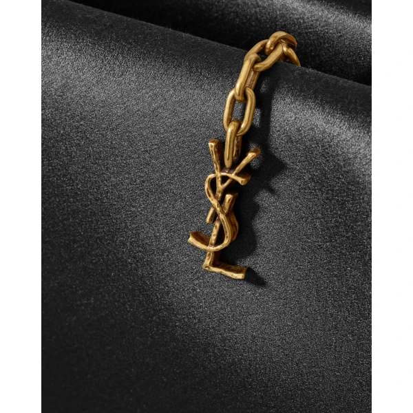 Saint Laurent EVENING soft clutch in satin, view 4