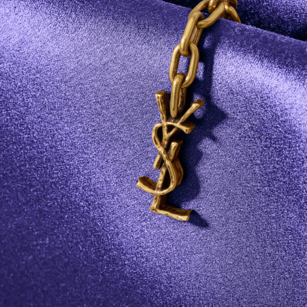 Saint Laurent EVENING soft clutch in satin designed in Paris