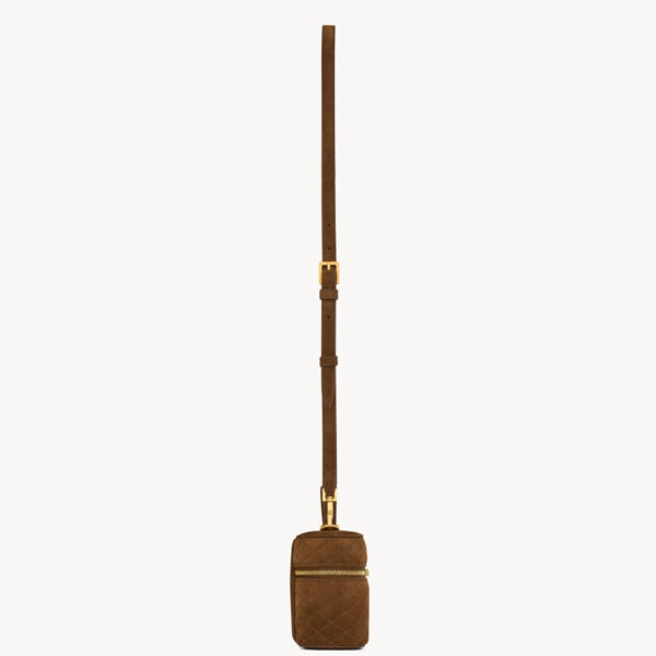 Saint Laurent GABY vanity in suede designed in Paris