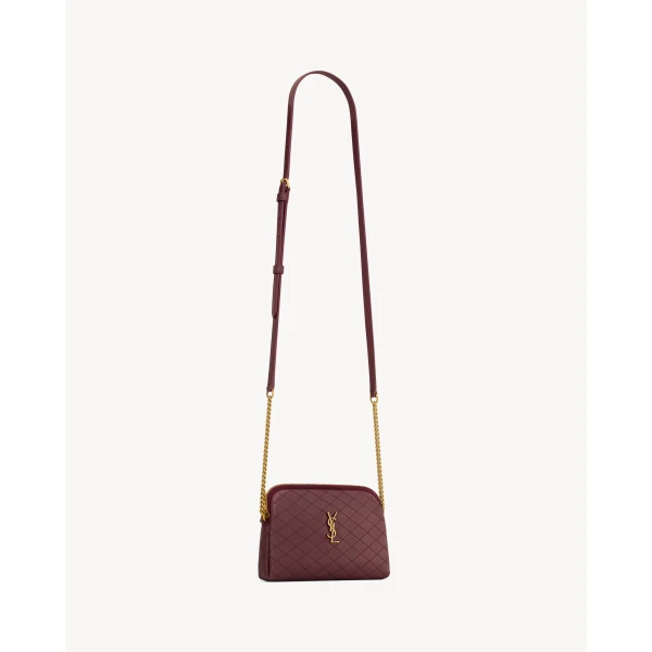 Saint Laurent Gaby zipped pouch in quilted lambskin, view 5