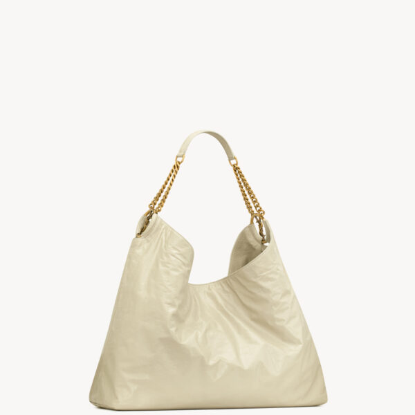Saint Laurent HORTENSE hobo in shiny leather designed in Paris