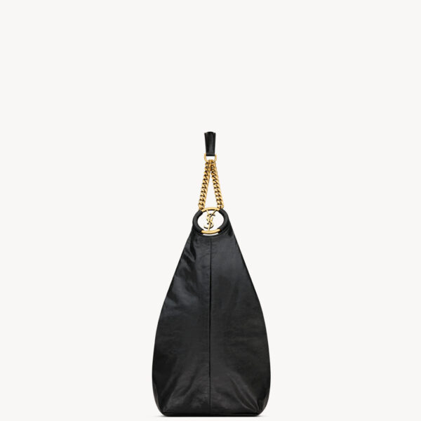 Saint Laurent HORTENSE hobo in shiny leather designed in Paris