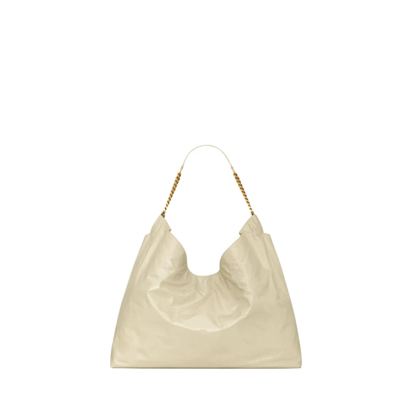 Saint Laurent HORTENSE hobo in shiny leather designed in Paris