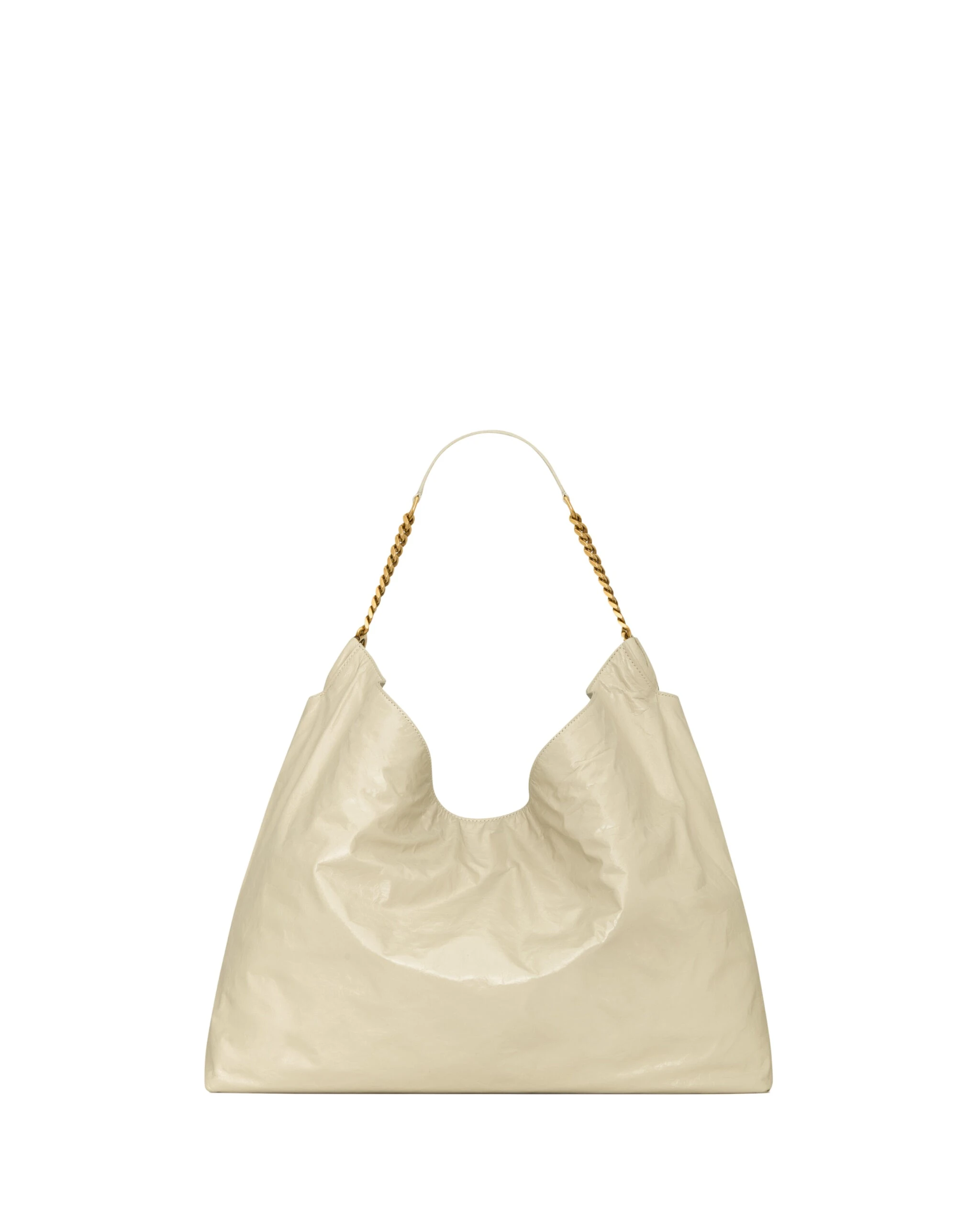 Saint Laurent HORTENSE hobo in shiny leather designed in Paris