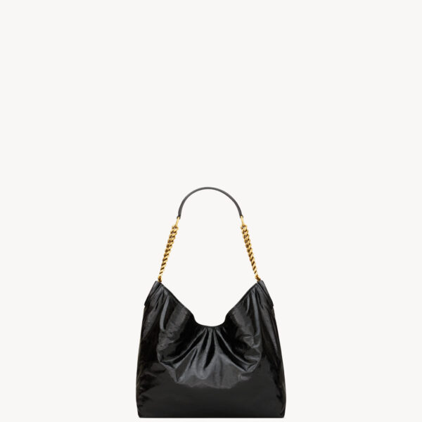 Saint Laurent HORTENSE small hobo in shiny leather designed in Paris