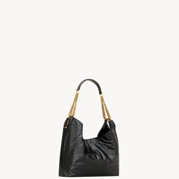Saint Laurent HORTENSE small hobo in shiny leather designed in Paris
