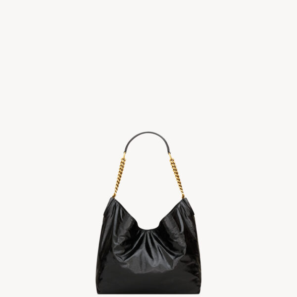 Saint Laurent HORTENSE small hobo in shiny leather designed in Paris