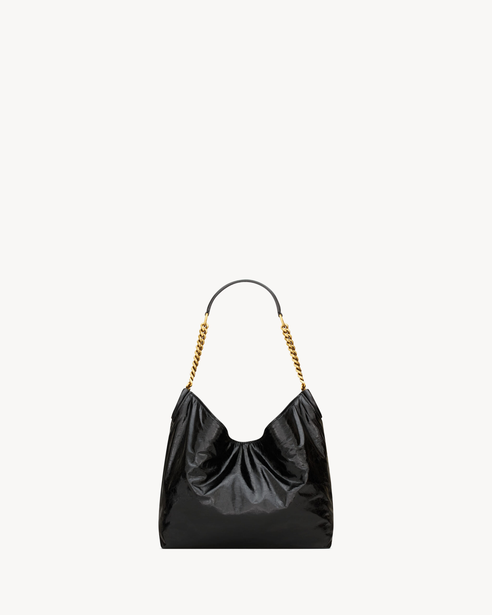 Saint Laurent HORTENSE small hobo in shiny leather designed in Paris Saint Laurent HORTENSE small hobo in shiny leather designed in Paris
