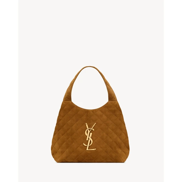 Saint Laurent ICARE Medium in quilted suede, view 3