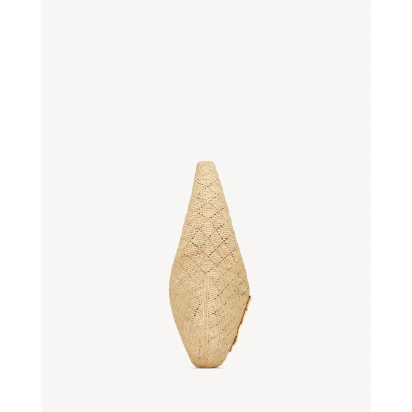 Saint Laurent ICARE hobo in raffia, view 3