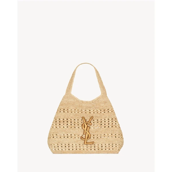 Saint Laurent ICARE medium in raffia, view 3