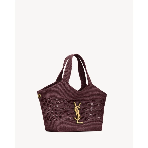 Saint Laurent ICARE medium in raffia, view 5