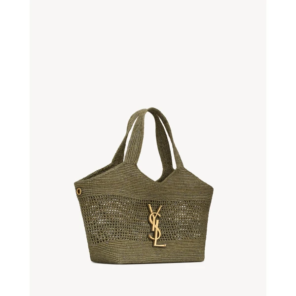 Saint Laurent ICARE medium in raffia, view 5