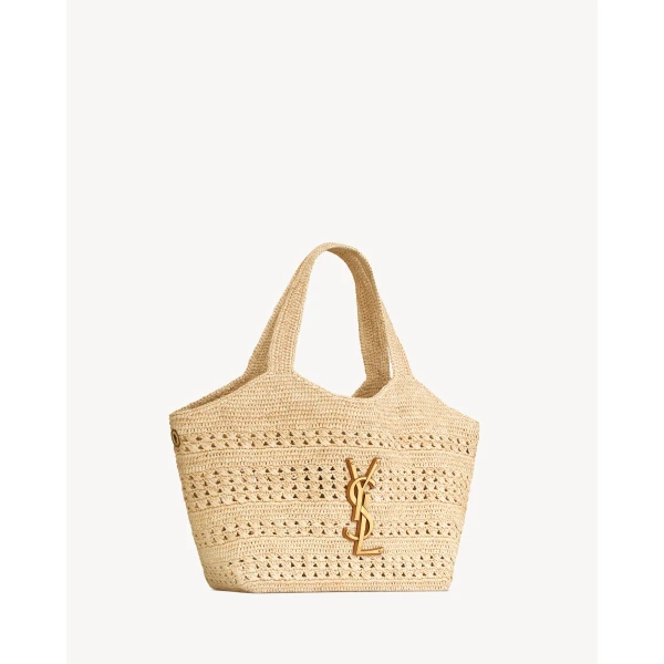 Saint Laurent ICARE medium in raffia, view 6