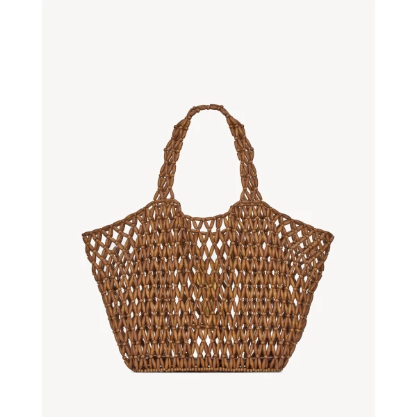 Saint Laurent ICARE medium in wood beads, view 4