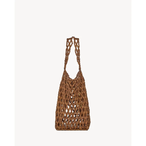 Saint Laurent ICARE medium in wood beads, view 5