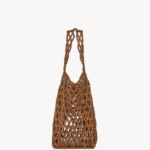 Saint Laurent ICARE medium in wood beads designed in Paris