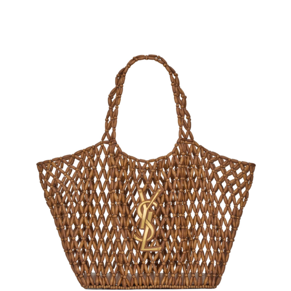Saint Laurent ICARE medium in wood beads designed in Paris