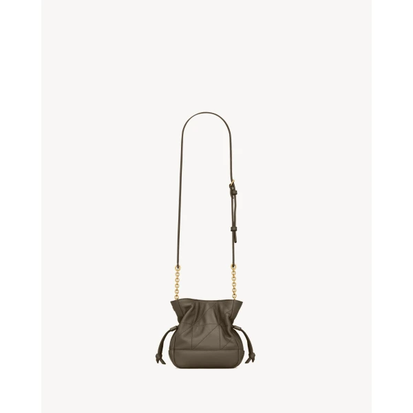 Saint Laurent JAMIE mini shoulder pouch in lambskin, view 3