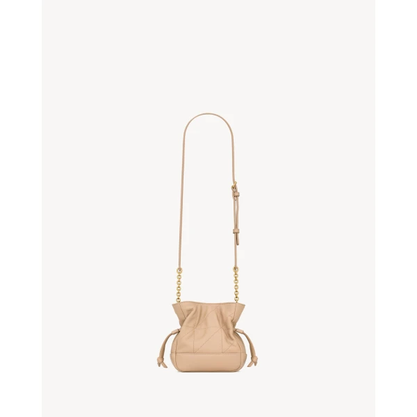 Saint Laurent JAMIE mini shoulder pouch in lambskin, view 3