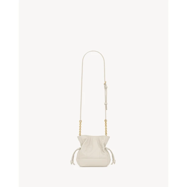 Saint Laurent JAMIE mini shoulder pouch in lambskin, view 3