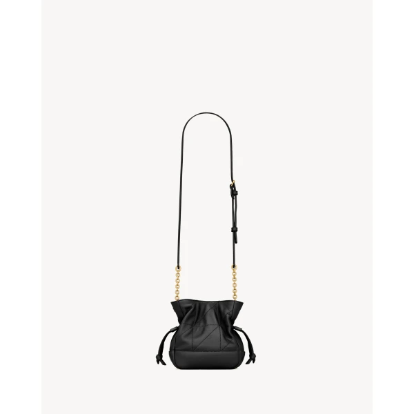 Saint Laurent JAMIE mini shoulder pouch in lambskin, view 3