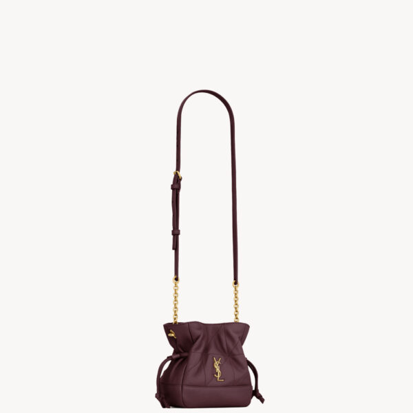 Saint Laurent JAMIE mini shoulder pouch in lambskin designed in Paris
