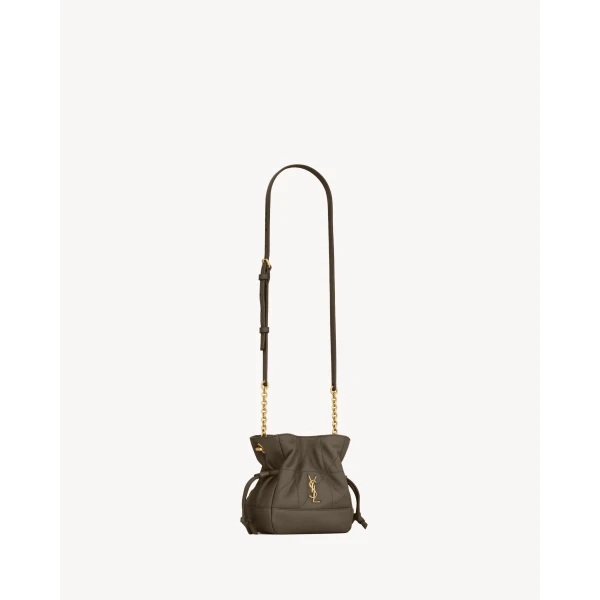 Saint Laurent JAMIE mini shoulder pouch in lambskin, view 5