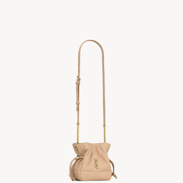 Saint Laurent JAMIE mini shoulder pouch in lambskin designed in Paris