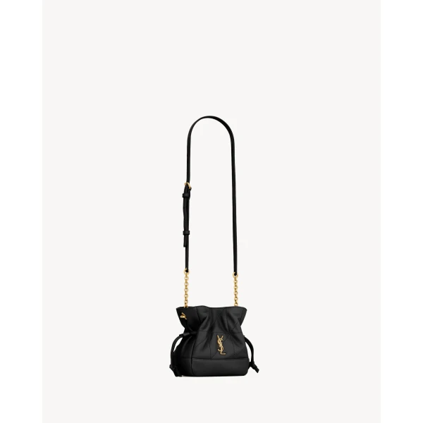Saint Laurent JAMIE mini shoulder pouch in lambskin, view 5