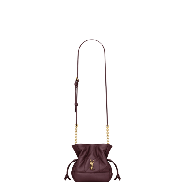 Saint Laurent JAMIE mini shoulder pouch in lambskin designed in Paris