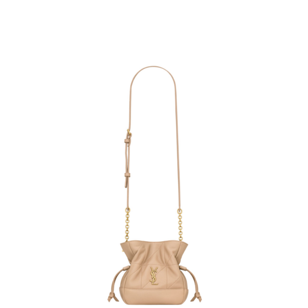 Saint Laurent JAMIE mini shoulder pouch in lambskin designed in Paris