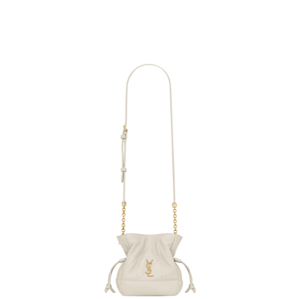 Saint Laurent JAMIE mini shoulder pouch in lambskin designed in Paris