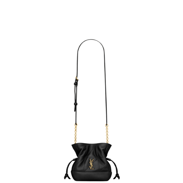 Saint Laurent JAMIE mini shoulder pouch in lambskin designed in Paris