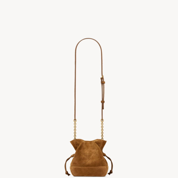 Saint Laurent JAMIE mini shoulder pouch in suede designed in Paris