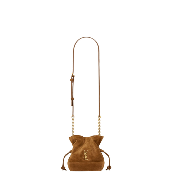 Saint Laurent JAMIE mini shoulder pouch in suede designed in Paris